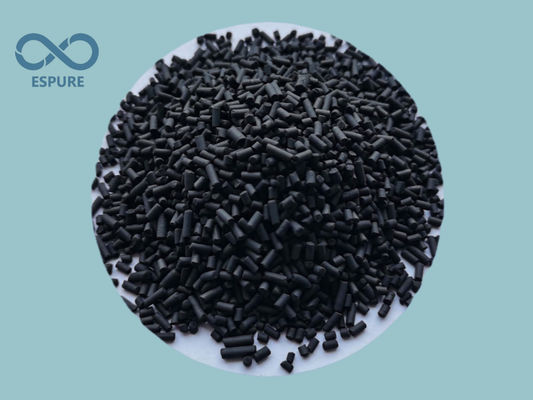 قیمت خوب 600mg/g گلوله سیاه استوانه ای کربن فعال 4mm بر اساس زغال سنگ آنلاین